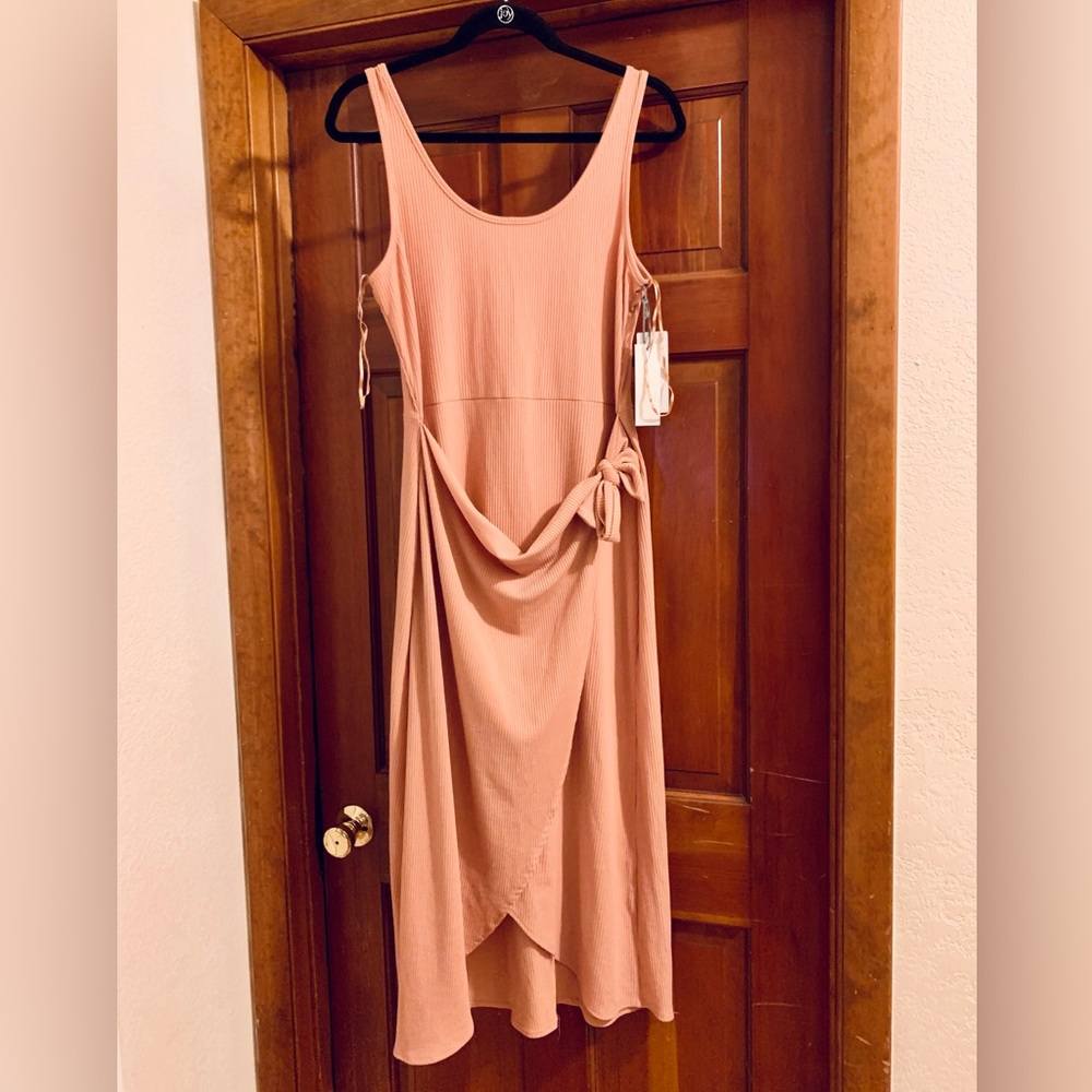 NWT Nine Britton Amber Knit Wrap Midi Dress